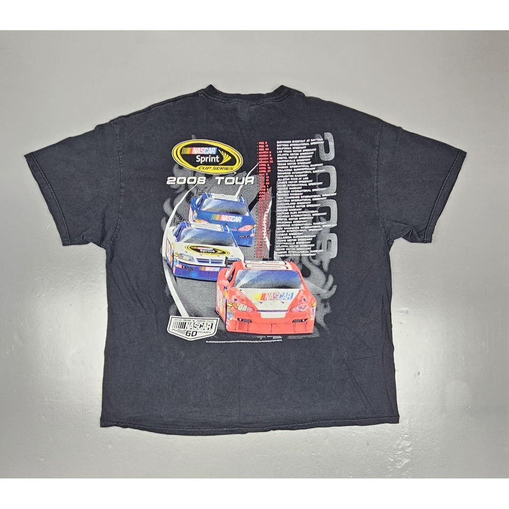 Tennessee River Nascar T-Shirt Mens 2XL 2008 Sprint Cup Series Y2k Double Sided